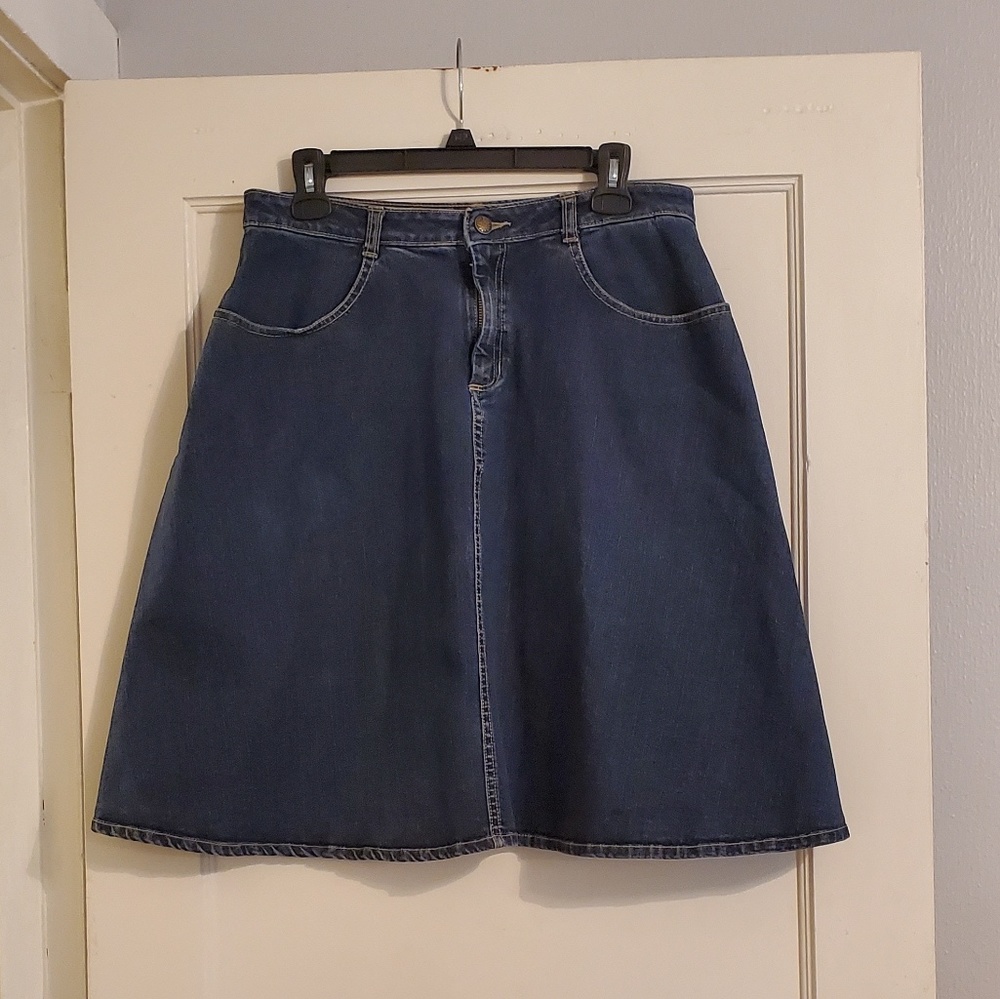 Denim Skirt with HUGE POCKETS!!